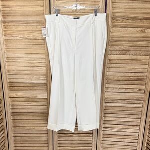 Jones New York Pants Stretch Women's Wide Leg Antique White  New With Tags 14w